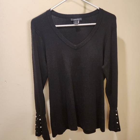 Alison Sheri women's black sweater size M - Picture 8 of 9